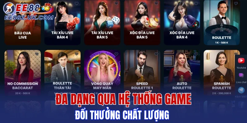 Phong phú với kho trò chơi đổi thưởng đẳng cấp